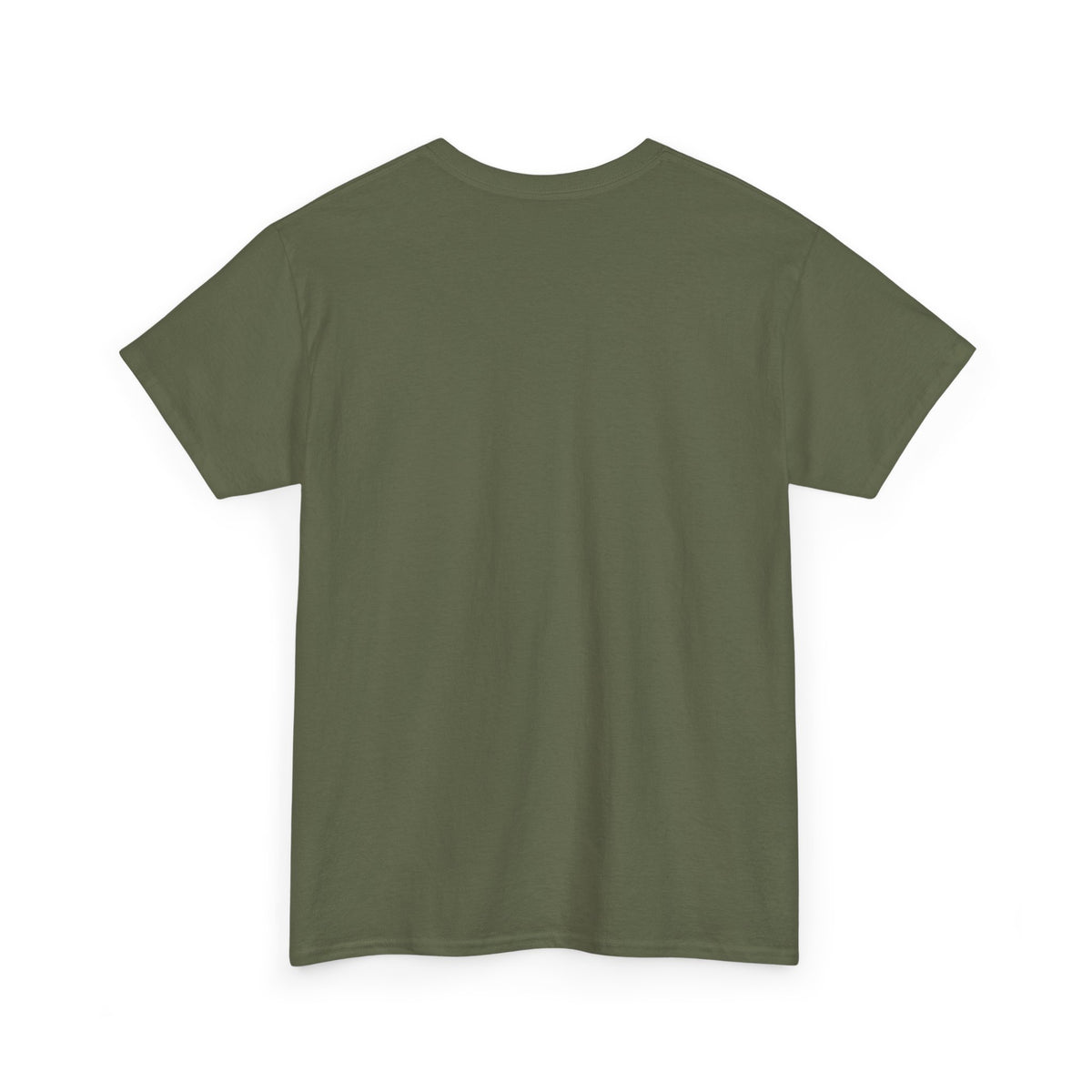 Moo Mothfren Highland Cow Luna Moth T-shirt in Military Green, alternate product mockup